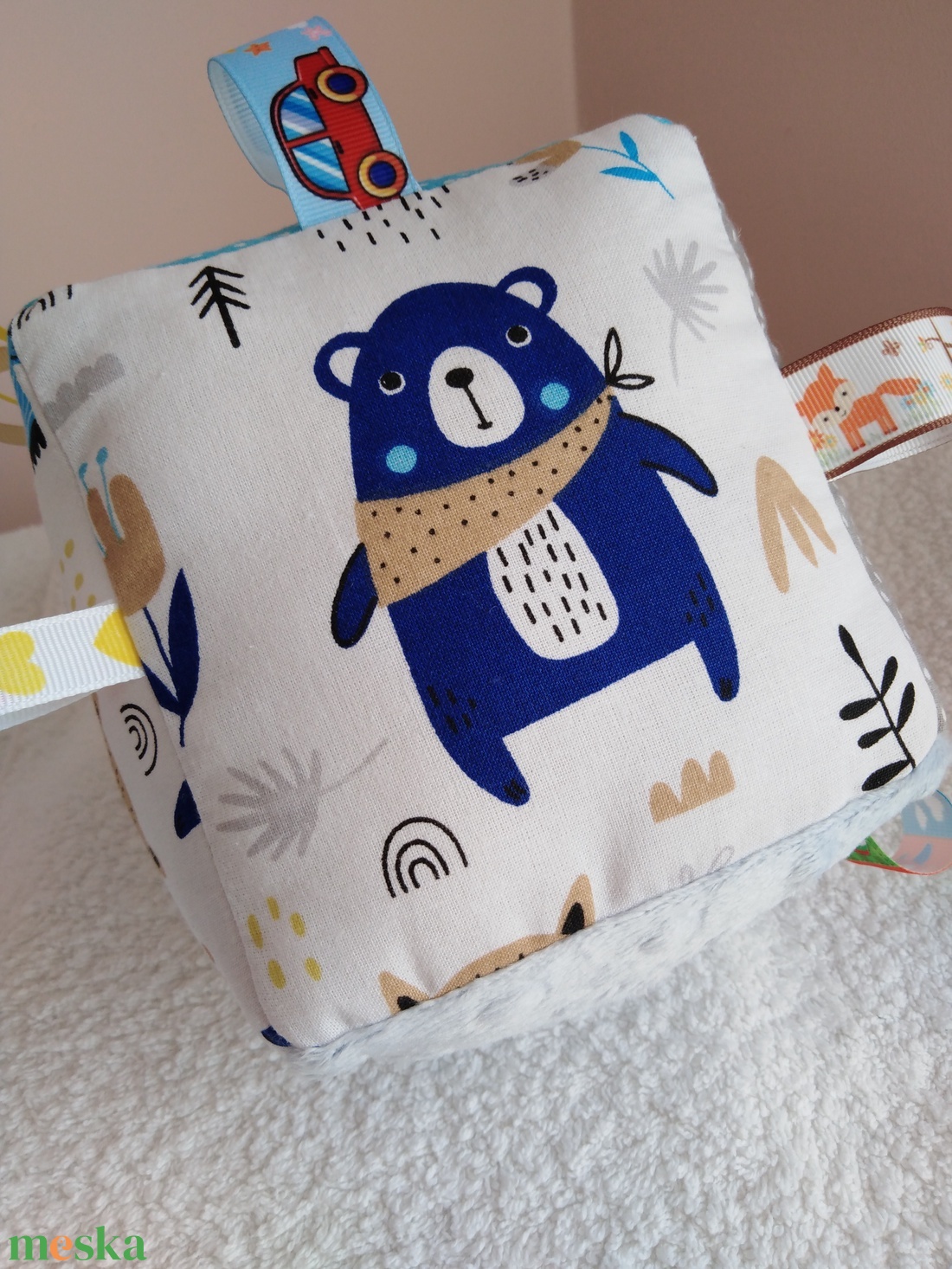 Maci és barátai textil babakocka - játék & sport - 3 éves kor alattiaknak - babakocka - Meska.hu