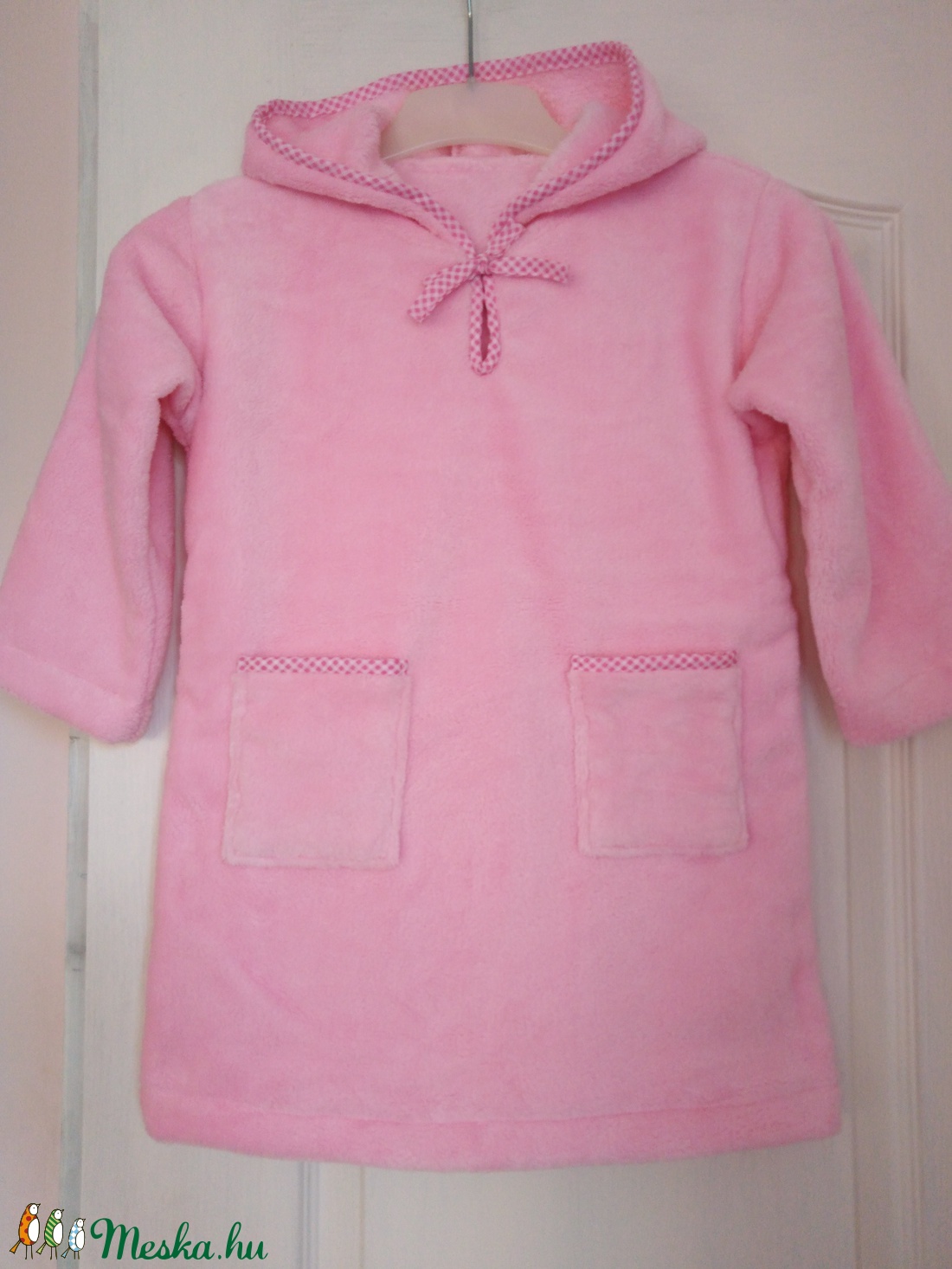 Gyerek köntös, kapucnis fürdőköpeny - ruha & divat - babaruha & gyerekruha - köntös - Meska.hu