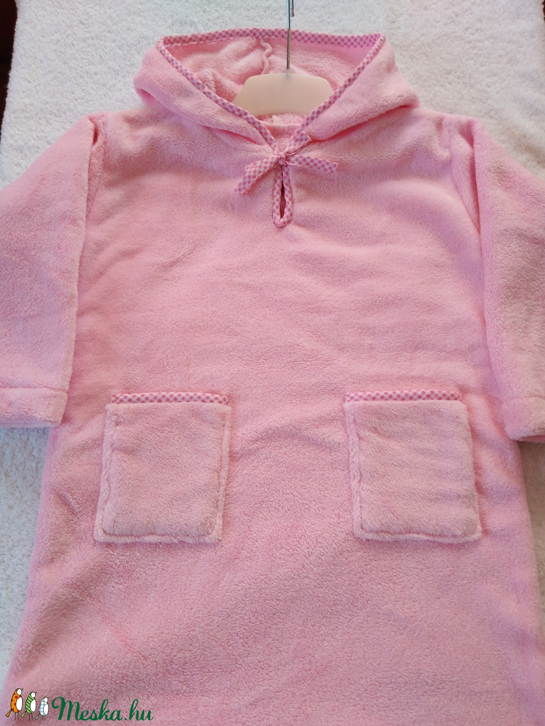 Gyerek köntös, kapucnis fürdőköpeny - ruha & divat - babaruha & gyerekruha - köntös - Meska.hu