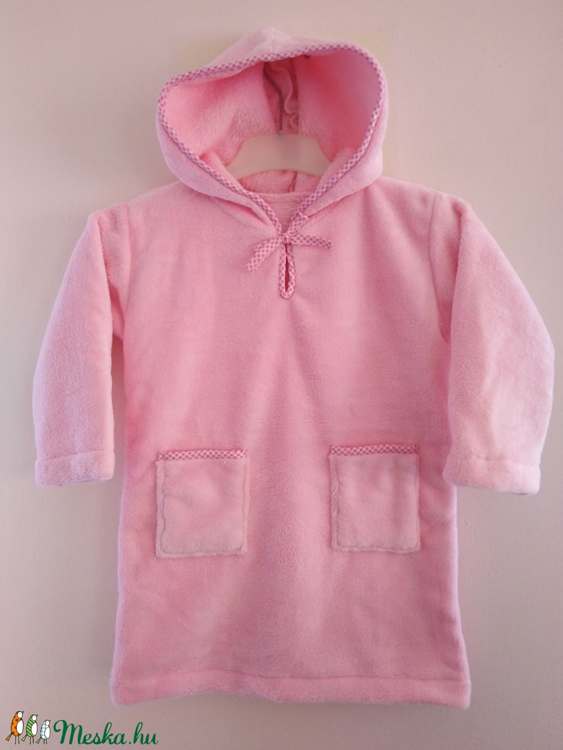 Gyerek köntös, kapucnis fürdőköpeny - ruha & divat - babaruha & gyerekruha - köntös - Meska.hu