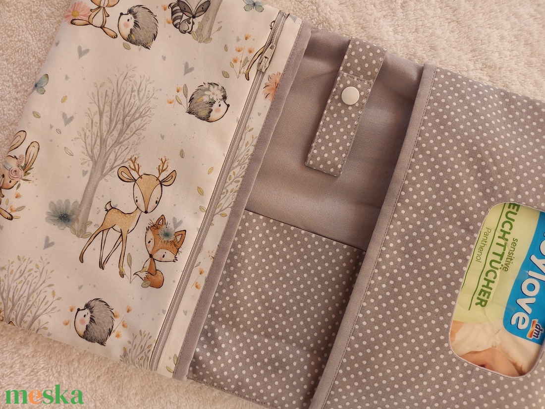 Erdei állatos Pelenkatáska, pelenkázótáska, - táska & tok - pelenkatáska - pelenkatartó tok - Meska.hu