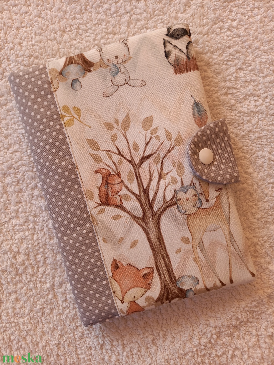 Egészségügyi, várandós kiskönyv borító textilből - otthon & életmód - papír, írószer - Meska.hu