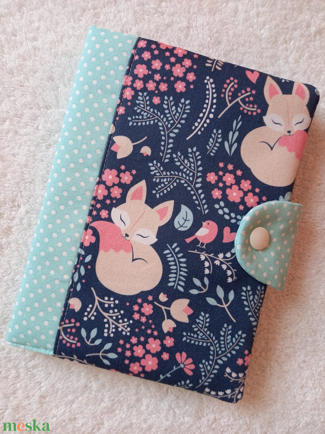 Új Design - Édes álom Egészségügyi kiskönyv borító textilből - baba - mama - babaemlékek - egészségügyi kiskönyv borító - Meska.hu