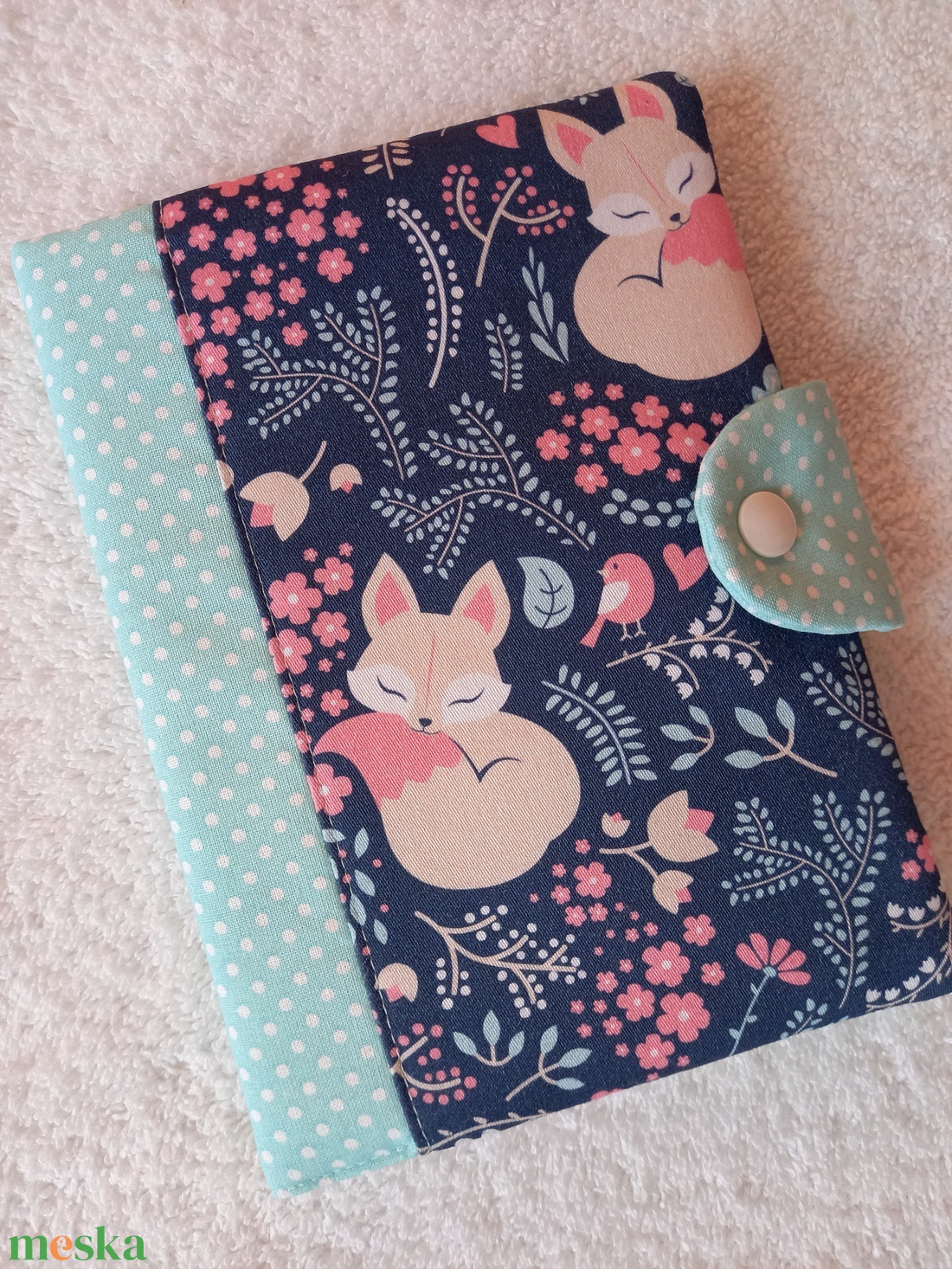 Új Design - Édes álom Egészségügyi kiskönyv borító textilből - baba - mama - babaemlékek - egészségügyi kiskönyv borító - Meska.hu