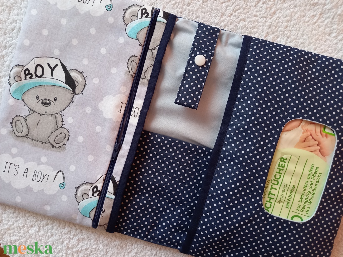 Fiú macis  pelenkatáska,pelenkázótáska,pelenkatartó táska - táska & tok - pelenkatáska - pelenkatartó tok - Meska.hu