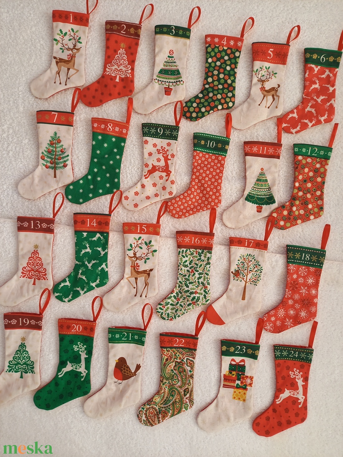 Adventi kalendárium, kiscsizmák, adventi lakásdekoráció - karácsony - adventi díszek - adventi naptár - Meska.hu Adventi kalendárium, kiscsizmák, adventi lakásdekoráció - karácsony - adventi díszek - adventi naptár - Meska.hu