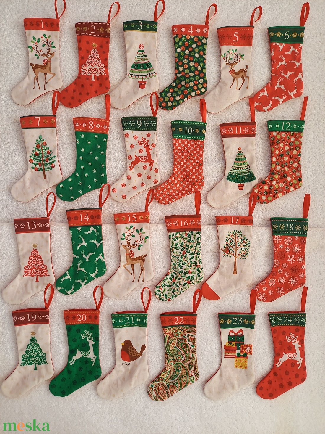 Adventi kalendárium, kiscsizmák, adventi lakásdekoráció - karácsony - adventi díszek - adventi naptár - Meska.hu Adventi kalendárium, kiscsizmák, adventi lakásdekoráció - karácsony - adventi díszek - adventi naptár - Meska.hu