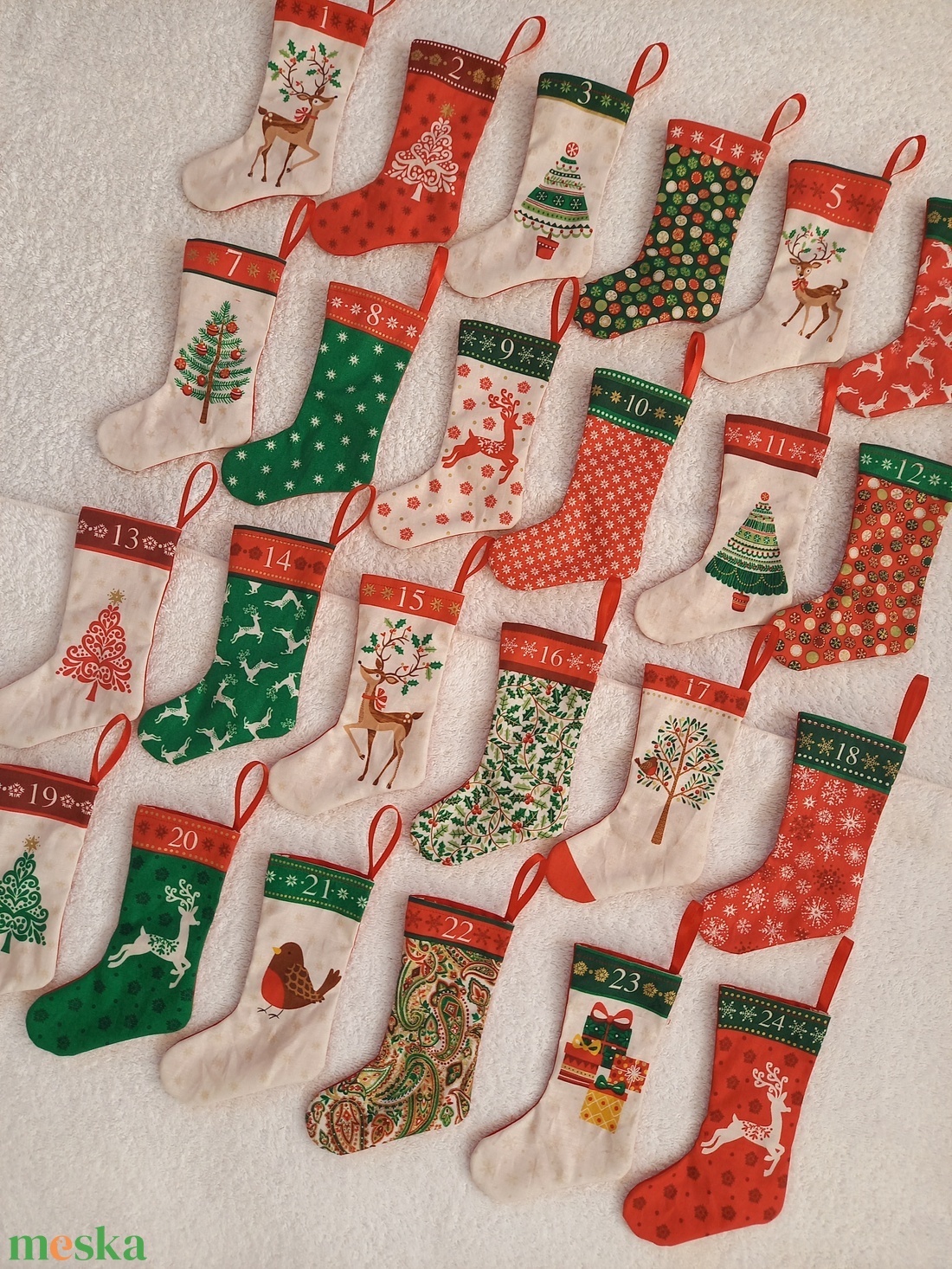 Adventi kalendárium, kiscsizmák, adventi lakásdekoráció - karácsony - adventi díszek - adventi naptár - Meska.hu Adventi kalendárium, kiscsizmák, adventi lakásdekoráció - karácsony - adventi díszek - adventi naptár - Meska.hu