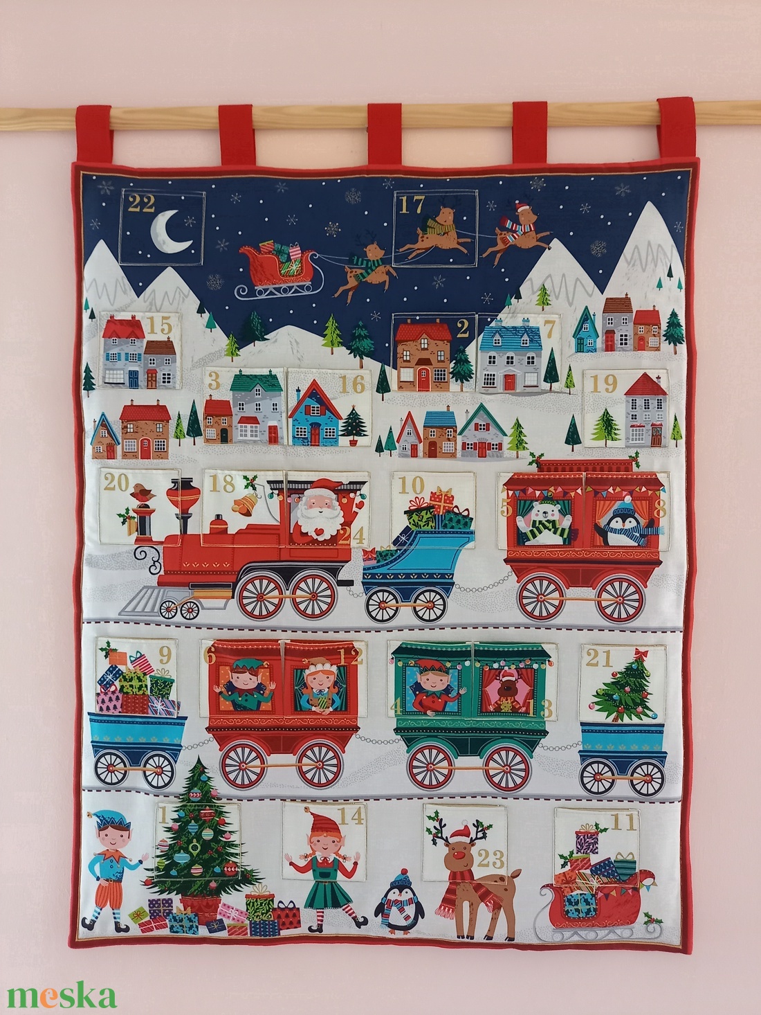 Adventi naptár, karácsonyi dekoráció - karácsony - adventi díszek - adventi naptár - Meska.hu