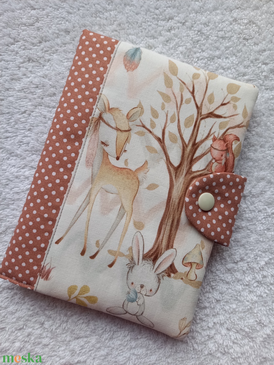 Egészségügy kiskönyv borító textilből - baba - mama - babaemlékek - egészségügyi kiskönyv borító - Meska.hu