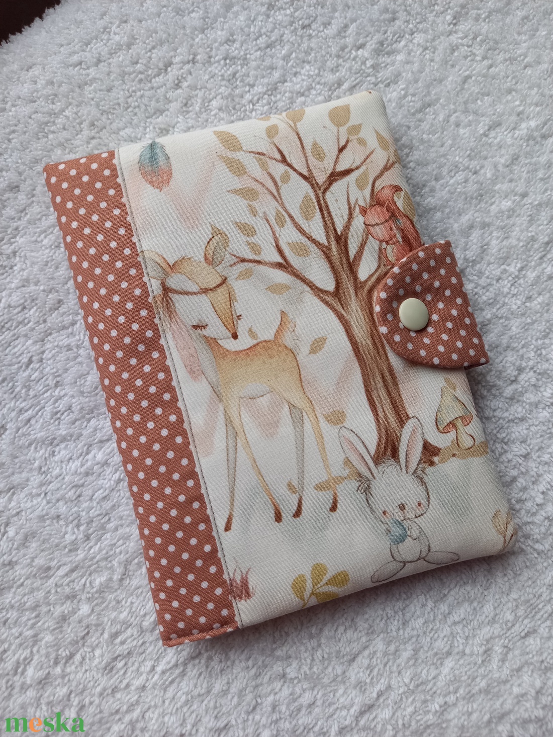 Egészségügy kiskönyv borító textilből - baba - mama - babaemlékek - egészségügyi kiskönyv borító - Meska.hu