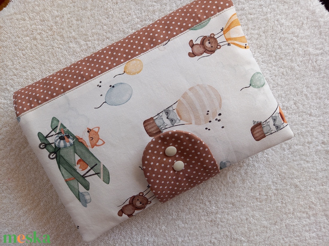 Új Design -  Repülőn utazó róka Pelenkatáska, pelenkázótáska, - baba - mama - pelenkázó, babafürdető kellékek - pelenkatáska - Meska.hu