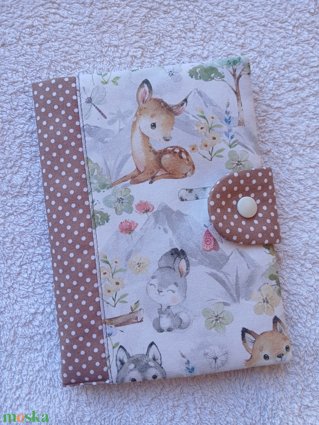 Új Design - Őzike - Várandós -Egészségügyi könyv borító textilből - baba - mama - babaemlékek - egészségügyi kiskönyv borító - Meska.hu