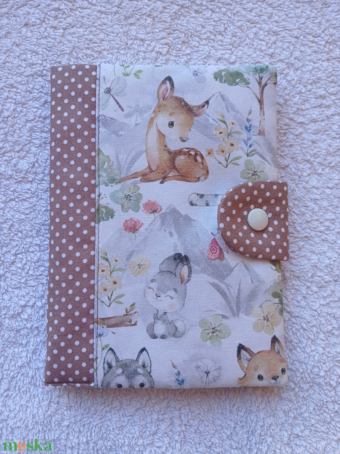 Új Design - Őzike - Várandós -Egészségügyi könyv borító textilből - baba - mama - babaemlékek - egészségügyi kiskönyv borító - Meska.hu