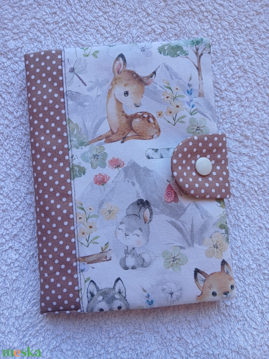 Új Design - Őzike - Várandós -Egészségügyi könyv borító textilből - baba - mama - babaemlékek - egészségügyi kiskönyv borító - Meska.hu