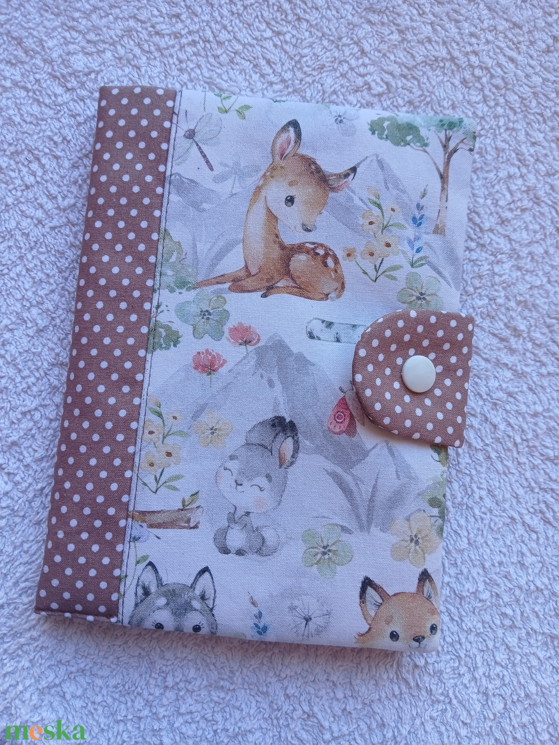 Új Design - Őzike - Várandós -Egészségügyi könyv borító textilből - baba - mama - babaemlékek - egészségügyi kiskönyv borító - Meska.hu