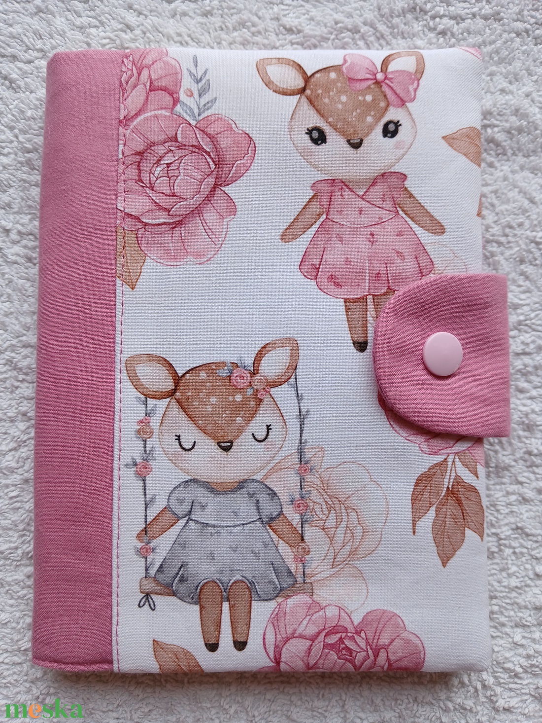 Új Design -  Egészségügyi könyv borító textilből - baba - mama - babaemlékek - egészségügyi kiskönyv borító - Meska.hu