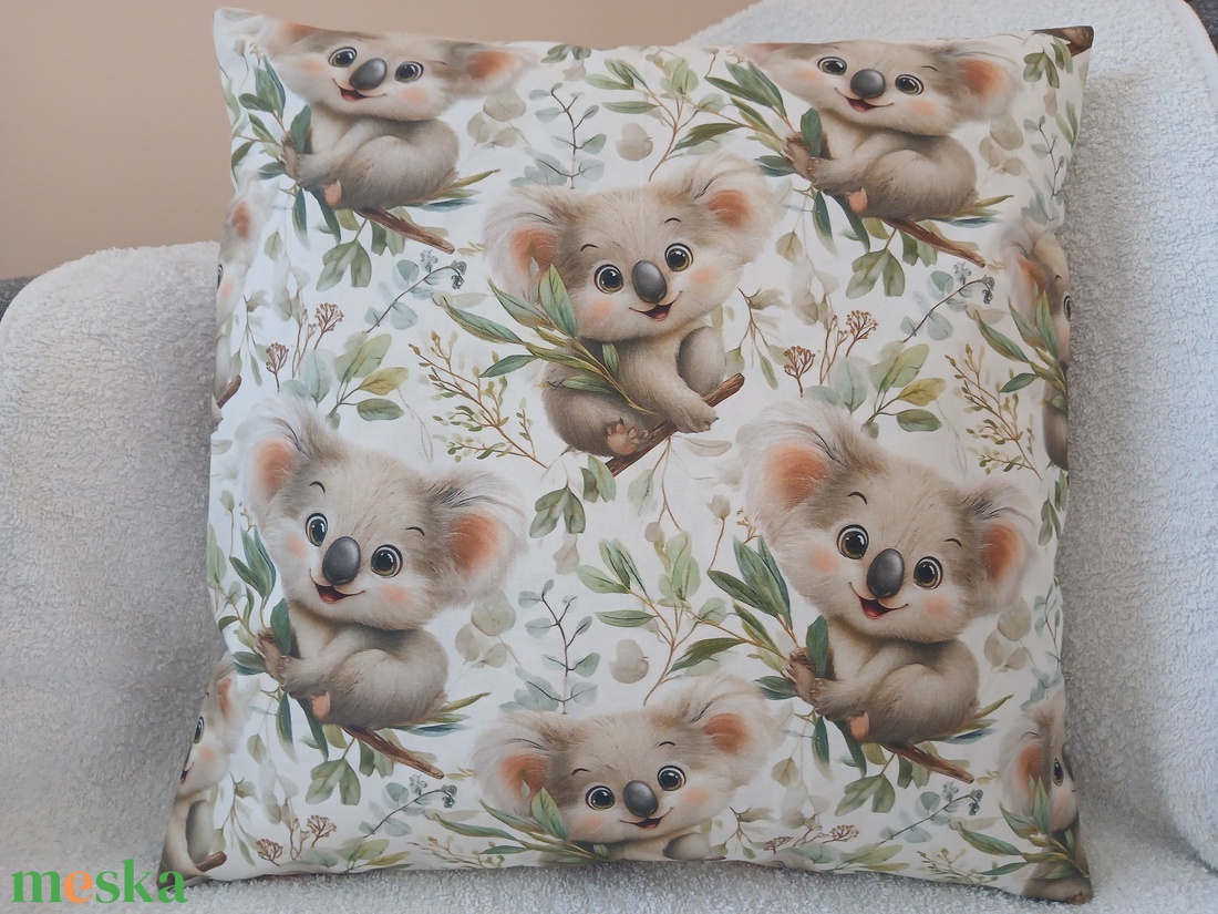 Koala macis  párna  (40 x 40 cm ) - baba - mama - babaszoba dekoráció - gyerek díszpárna - Meska.hu
