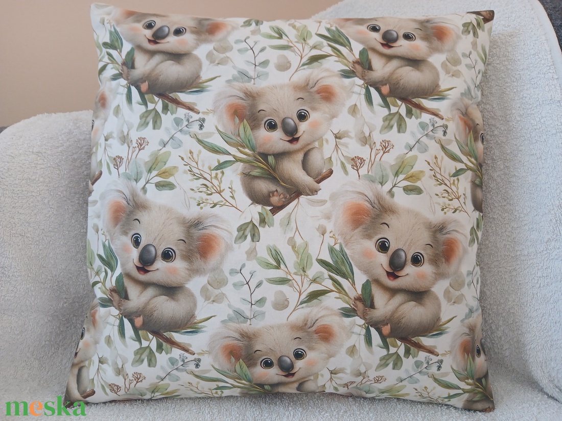 Koala macis  párna  (40 x 40 cm ) - baba - mama - babaszoba dekoráció - gyerek díszpárna - Meska.hu