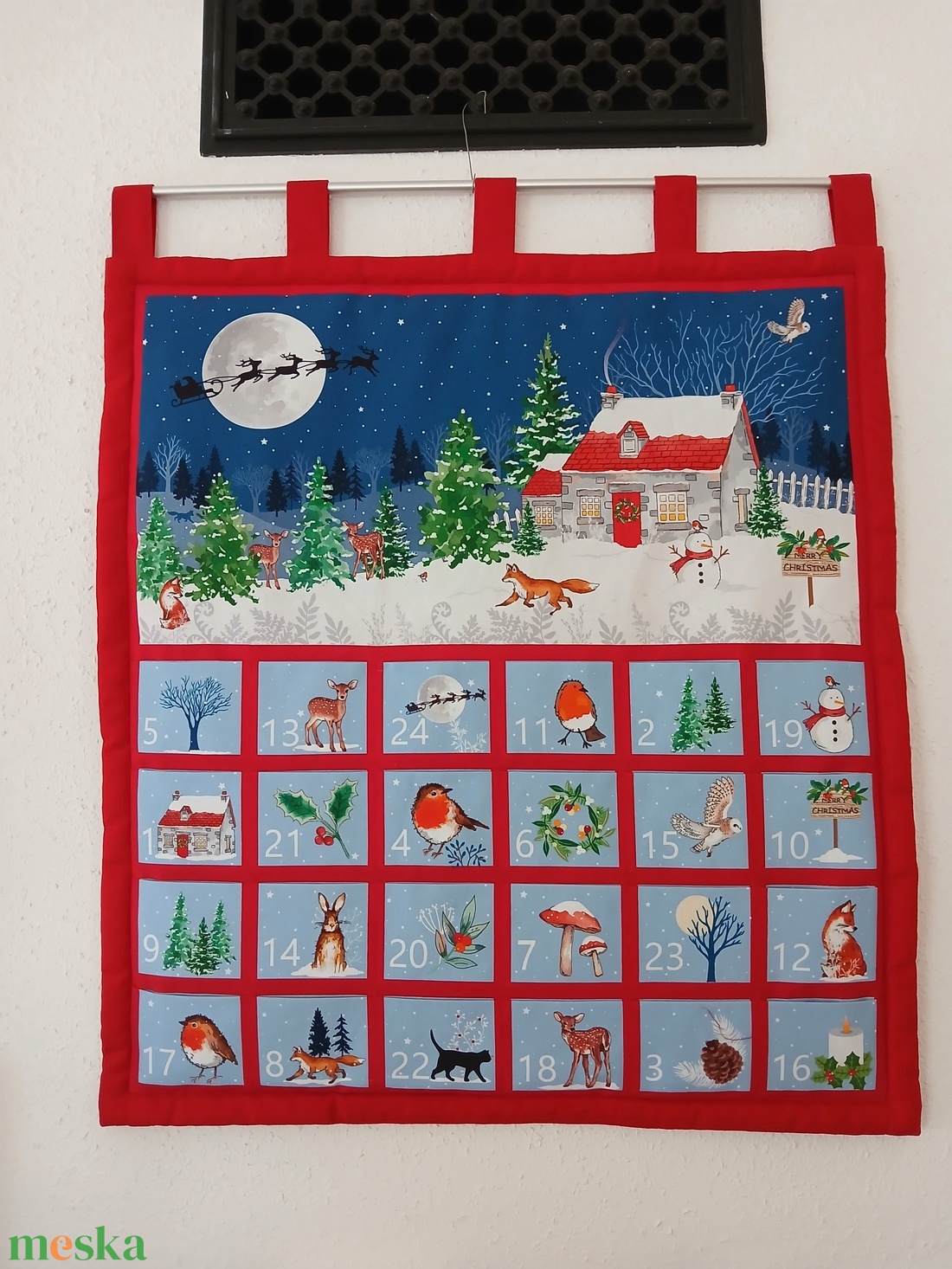  Adventi naptár, kalendárium, lakás dekoráció , Karácsony este - karácsony - adventi díszek - adventi naptár - Meska.hu