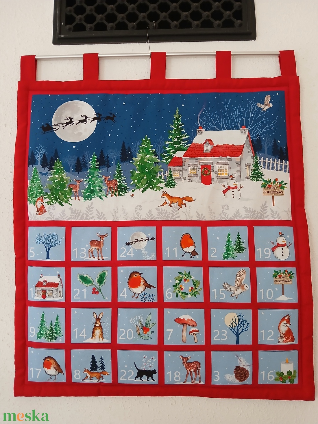  Adventi naptár, kalendárium, lakás dekoráció , Karácsony este - karácsony - adventi díszek - adventi naptár - Meska.hu