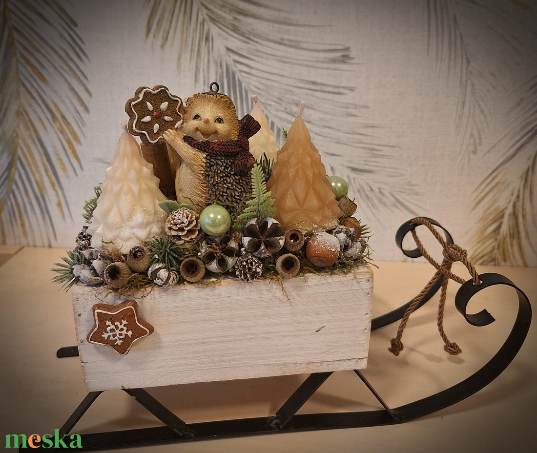 Szánkódísz - karácsony - adventi díszek - adventi asztaldísz - Meska.hu Szánkódísz - karácsony - adventi díszek - adventi asztaldísz - Meska.hu
