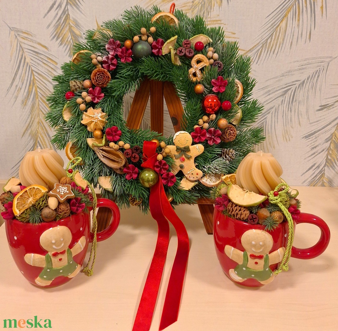 Mézis kopogtató - karácsony - adventi díszek - adventi ajtódísz - Meska.hu Mézis kopogtató - karácsony - adventi díszek - adventi ajtódísz - Meska.hu