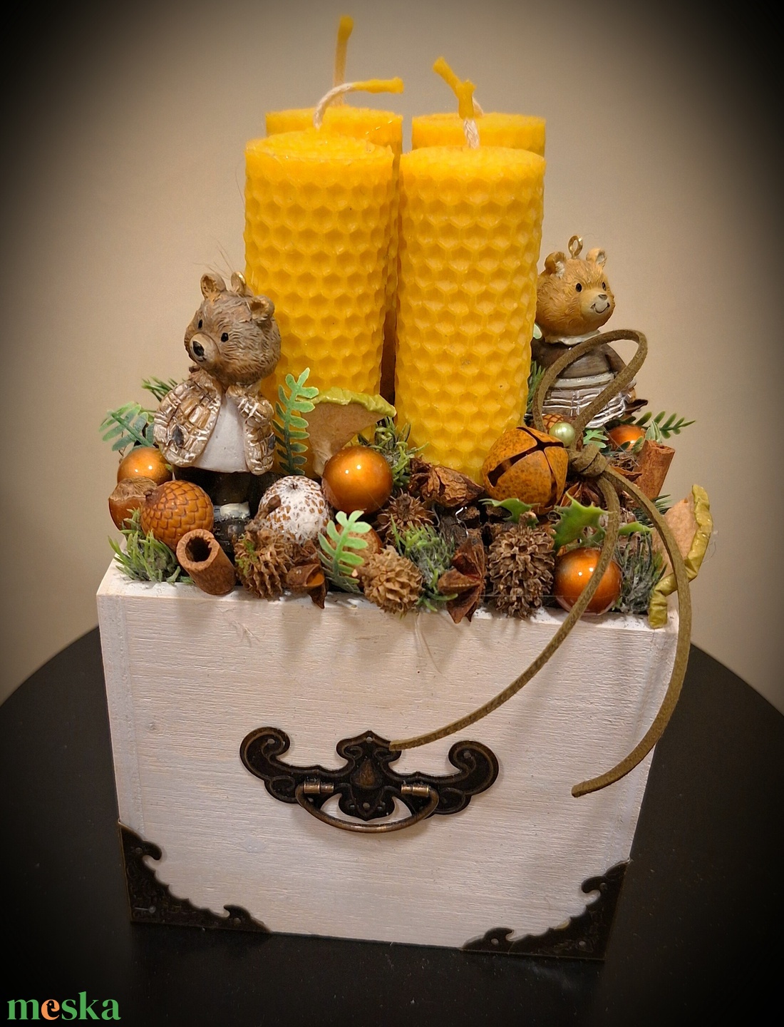 Adventi asztaldísz - otthon & életmód - dekoráció - asztal és polc dekoráció - asztaldísz - Meska.hu