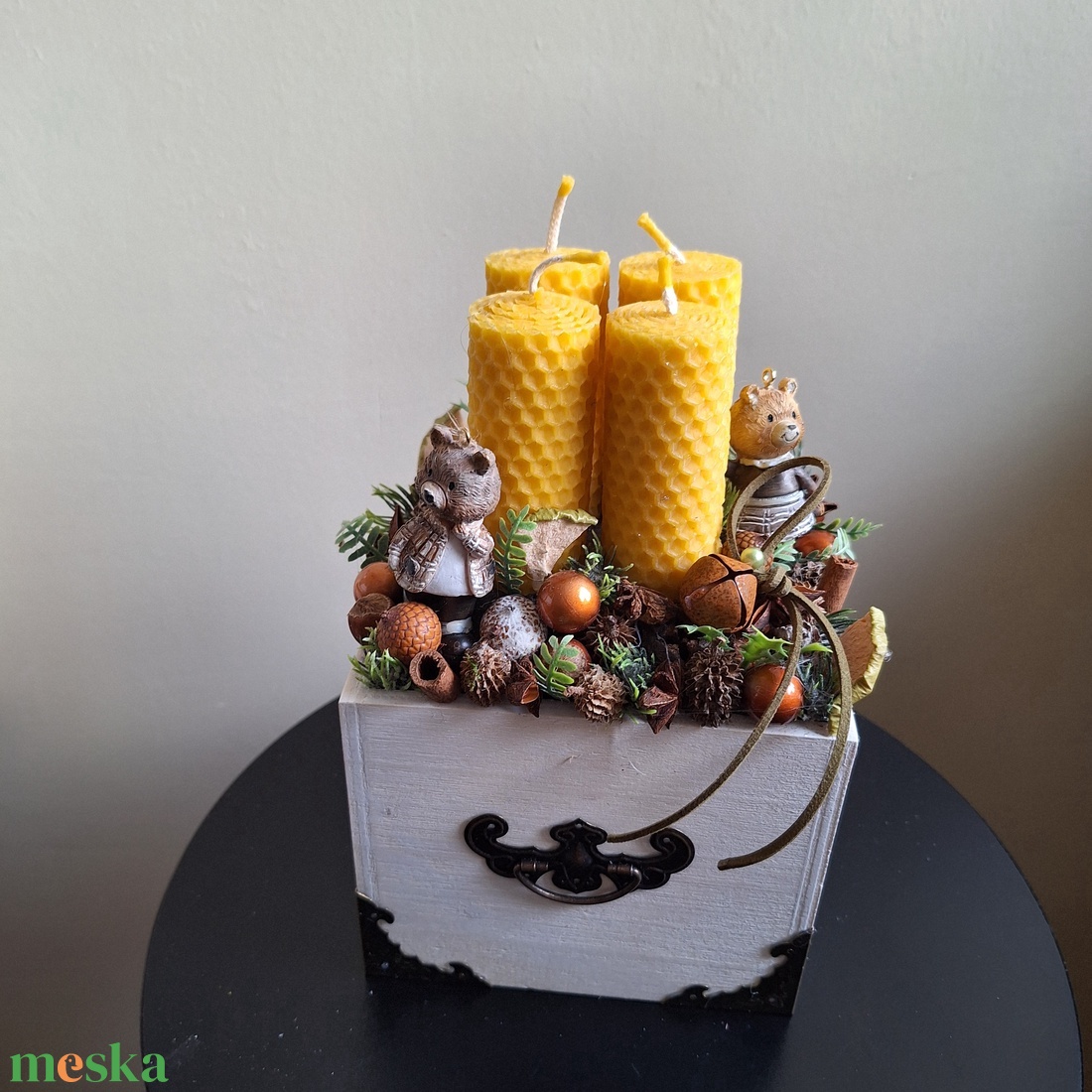 Adventi asztaldísz - otthon & életmód - dekoráció - asztal és polc dekoráció - asztaldísz - Meska.hu