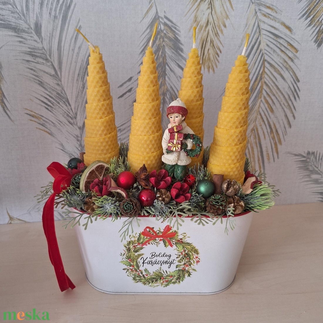 Klasszikus advent - otthon & életmód - dekoráció - asztal és polc dekoráció - asztaldísz - Meska.hu