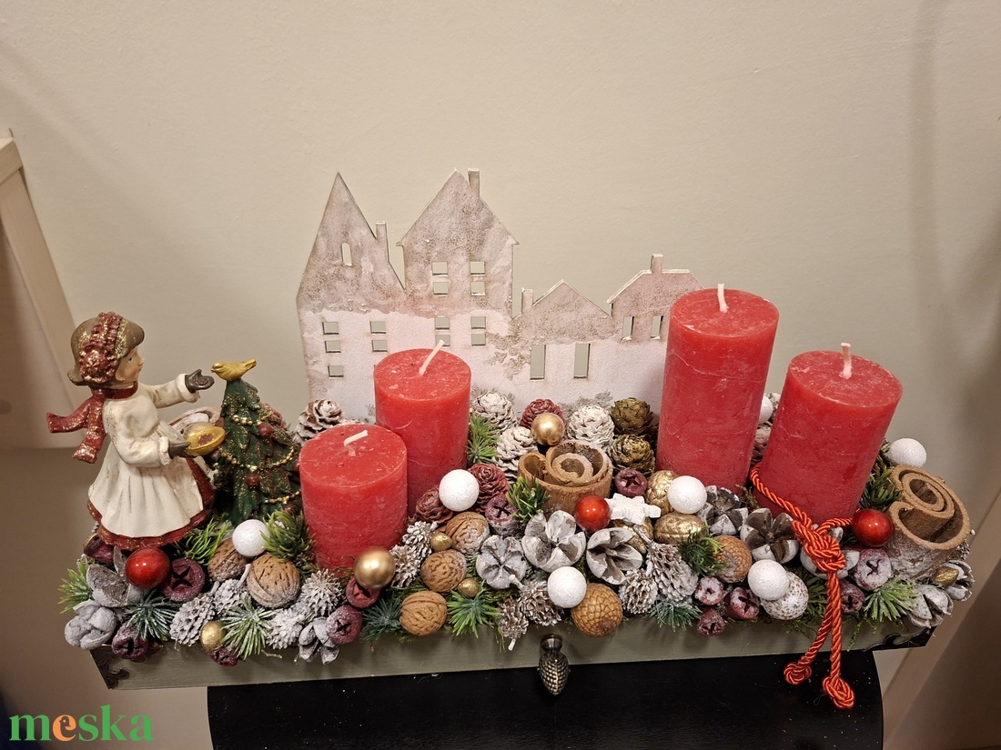 Klasszikus adventi dísz - karácsony - adventi díszek - adventi asztaldísz - Meska.hu
