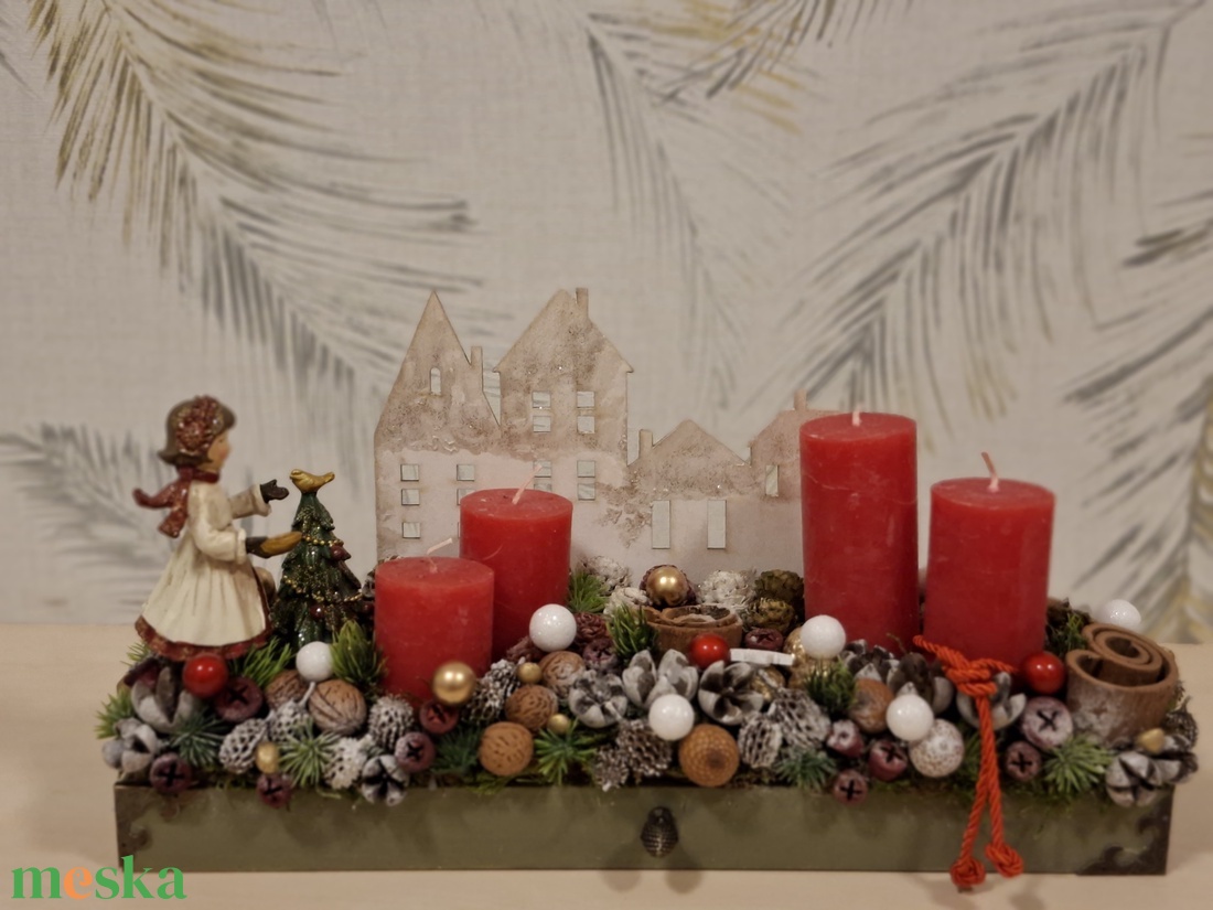 Klasszikus adventi dísz - karácsony - adventi díszek - adventi asztaldísz - Meska.hu