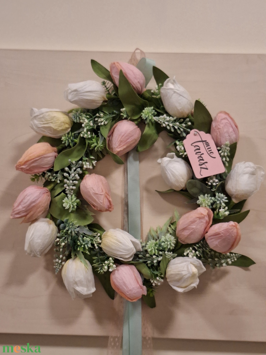 Tavaszi ajtódísz - otthon & életmód - dekoráció - ajtó- és ablak dekoráció - ajtódísz & kopogtató - Meska.hu