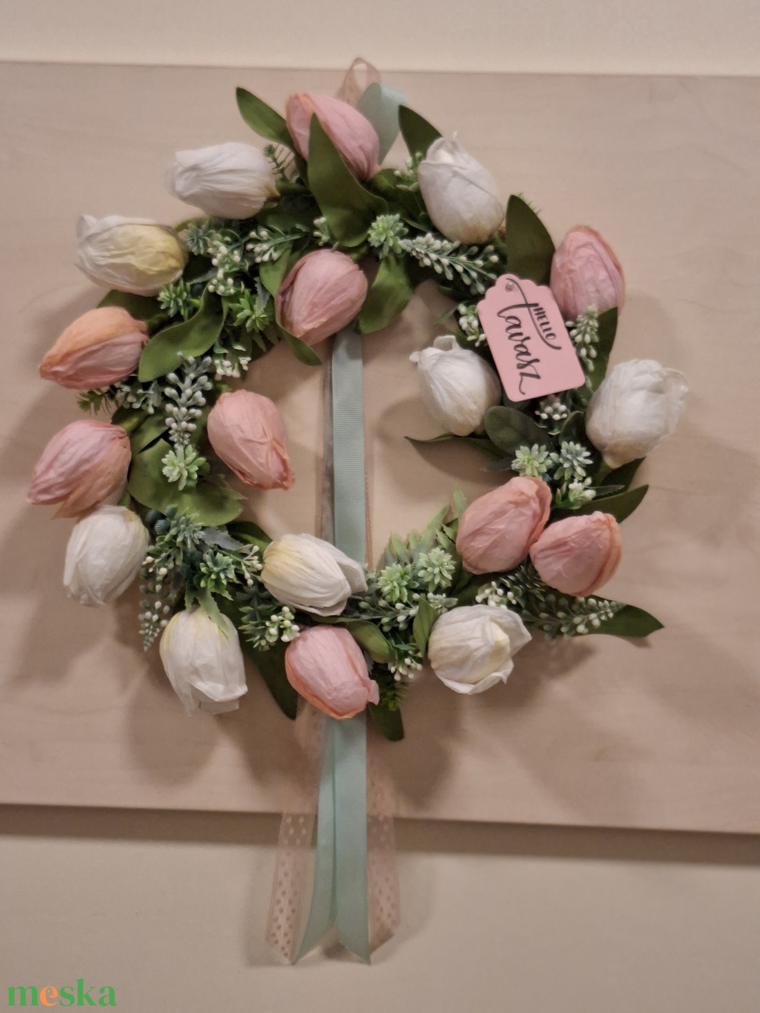 Tavaszi ajtódísz - otthon & életmód - dekoráció - ajtó- és ablak dekoráció - ajtódísz & kopogtató - Meska.hu