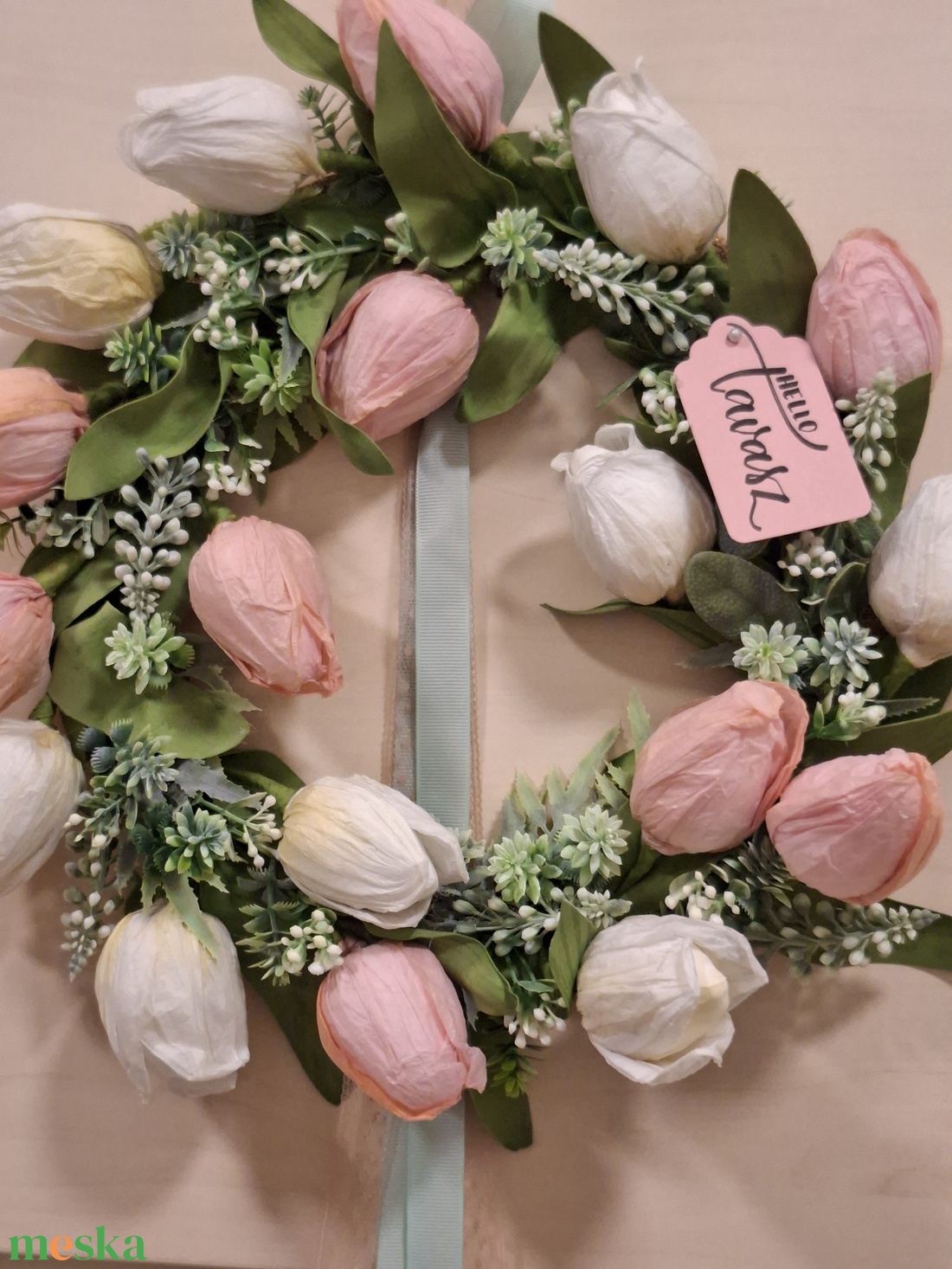 Tavaszi ajtódísz - otthon & életmód - dekoráció - ajtó- és ablak dekoráció - ajtódísz & kopogtató - Meska.hu