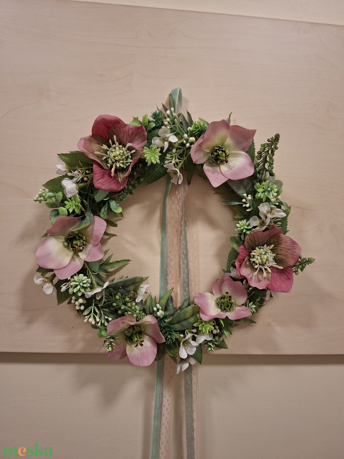 Tavaszi ajtódísz - otthon & életmód - dekoráció - ajtó- és ablak dekoráció - ajtódísz & kopogtató - Meska.hu