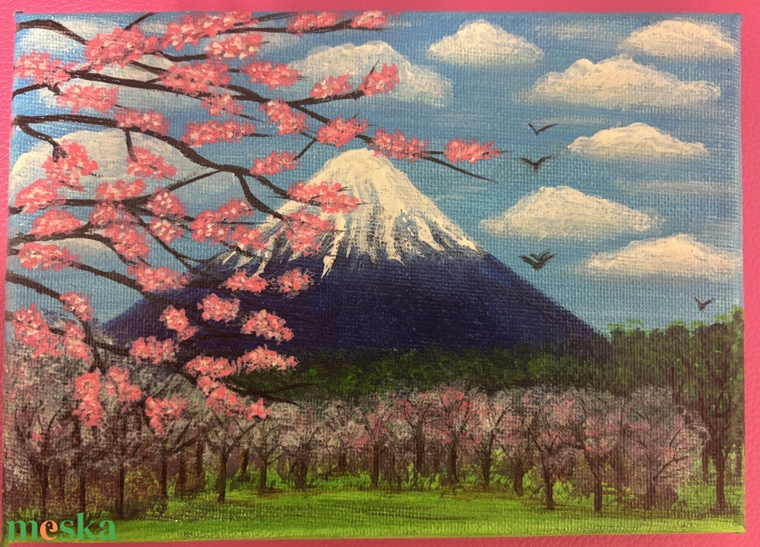 Mount Fuji - művészet - festmény - akril - Meska.hu