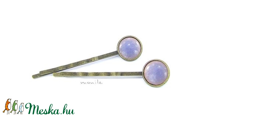 Levendulakék tűzzománc hajcsat - ruha & divat - hajdísz & hajcsat - hajcsat & hajtű - Meska.hu