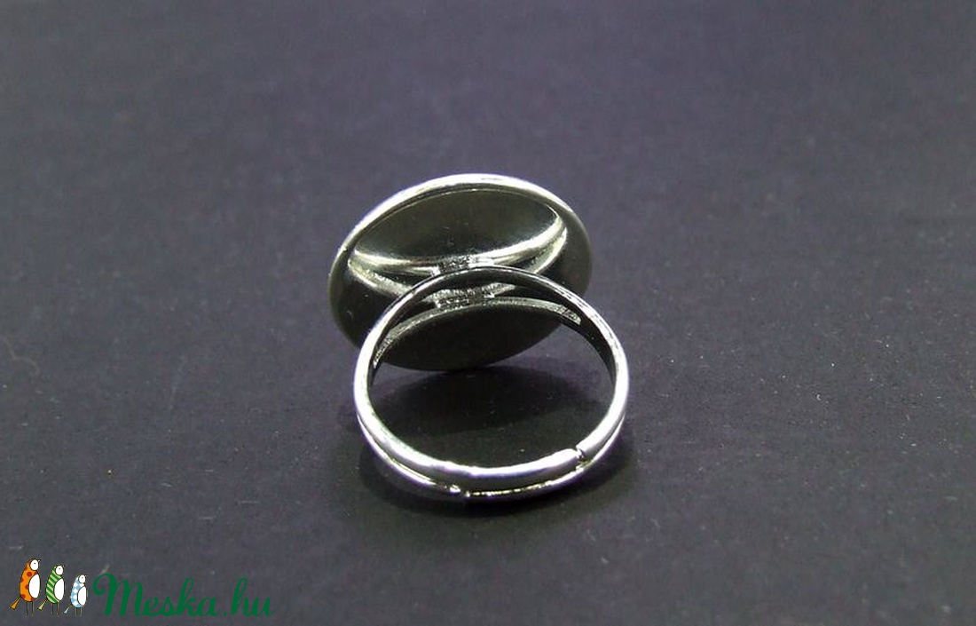 Virágos fehér-piros tűzzománc gyűrű - ékszer - gyűrű - Meska.hu