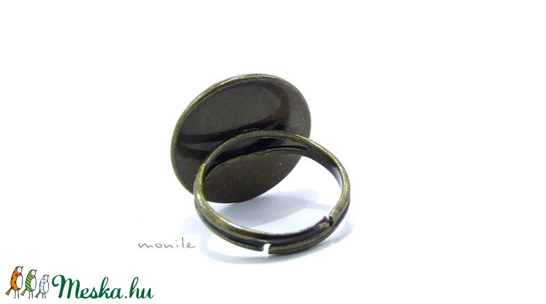 Szíves narancs-türkiz  tűzzománc gyűrű -  - Meska.hu