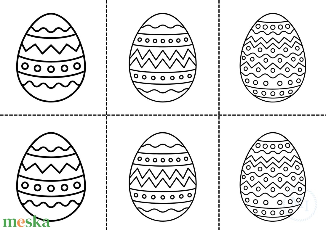 Letölthető, nyomtatható színező - Húsvét 02 - otthon & életmód - papír, írószer - színező - Meska.hu