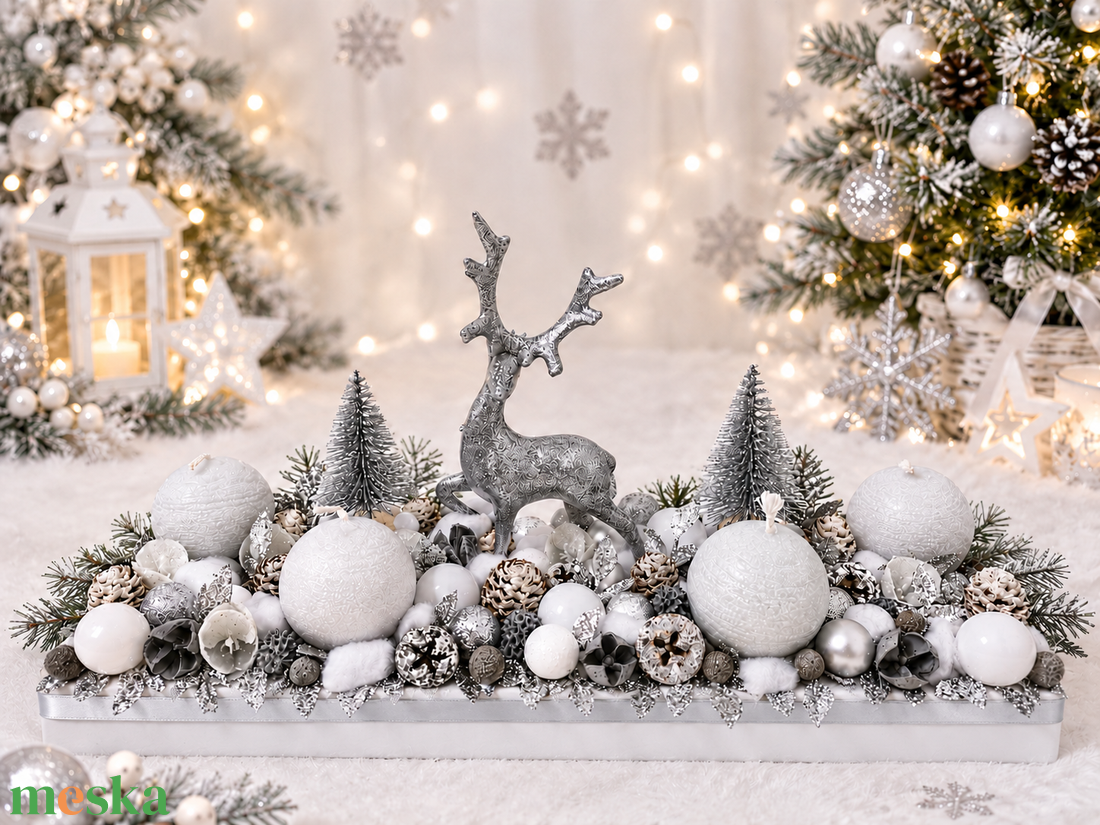 Adventi asztaldísz  - karácsony - karácsonyi lakásdekoráció - karácsonyi gyertyás asztaldísz - Meska.hu