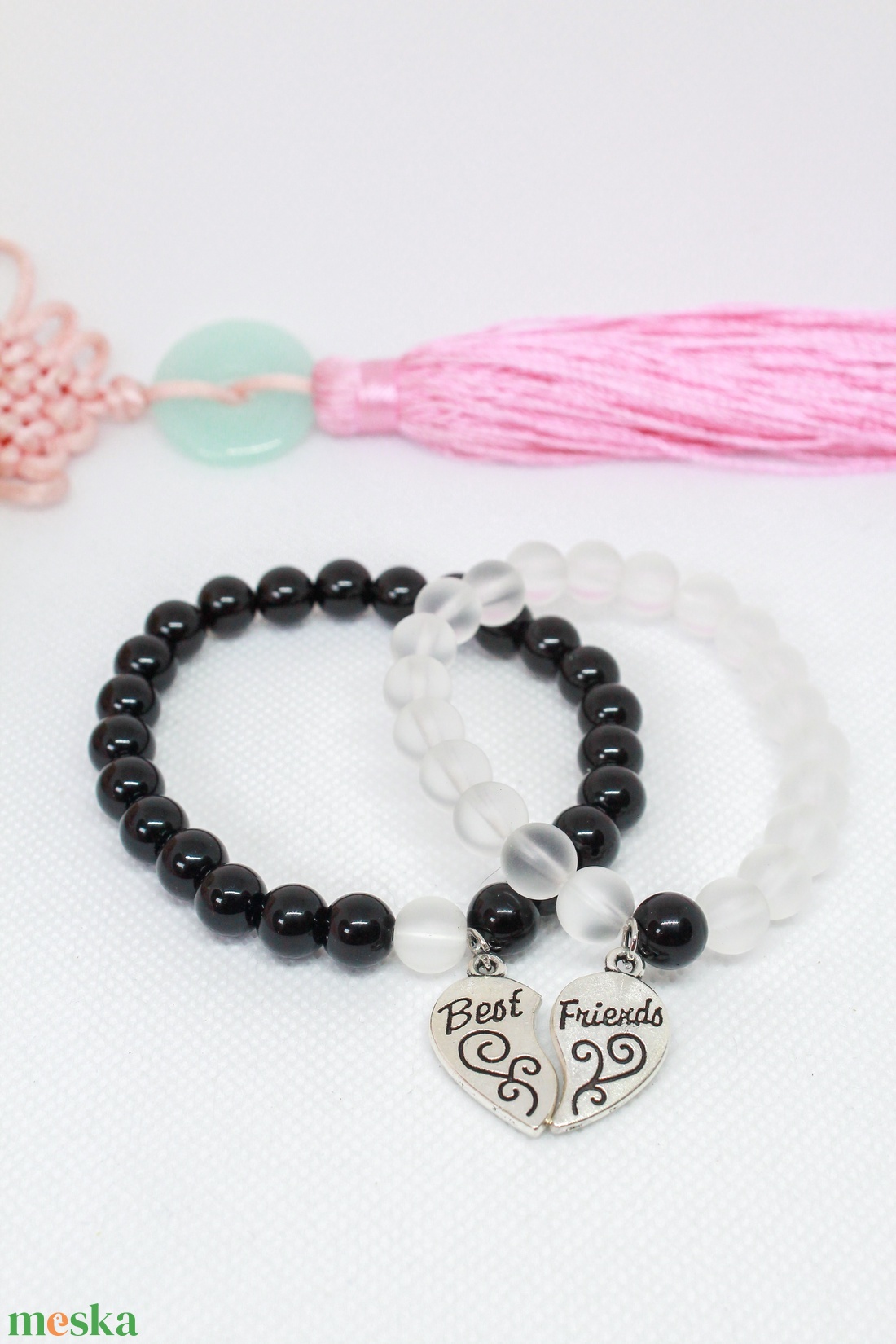 Best friends karkötő - ékszer - karkötő - gyöngyös karkötő - Meska.hu