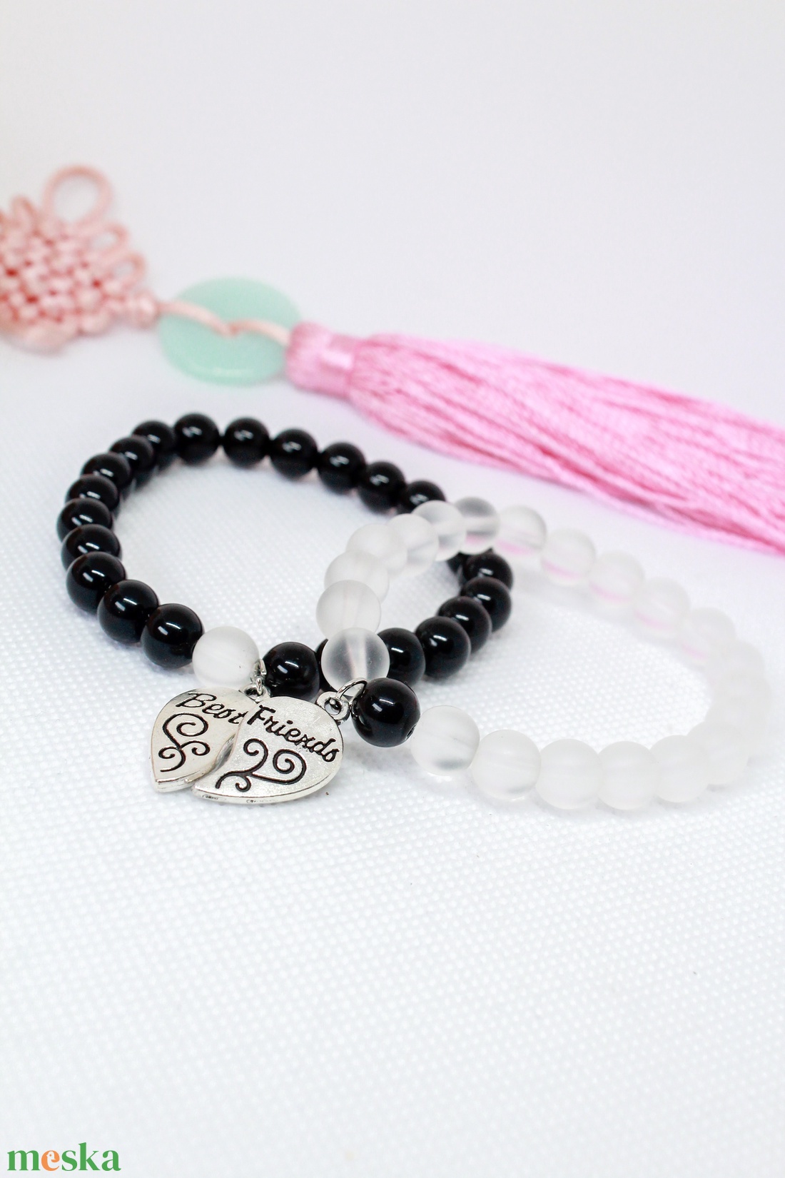 Best friends karkötő - ékszer - karkötő - gyöngyös karkötő - Meska.hu