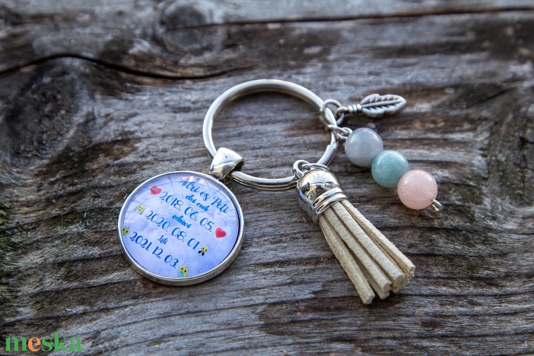 Kulcstartó fontos  dátumaitokkal - táska & tok - kulcstartó & táskadísz - kulcstartó - Meska.hu
