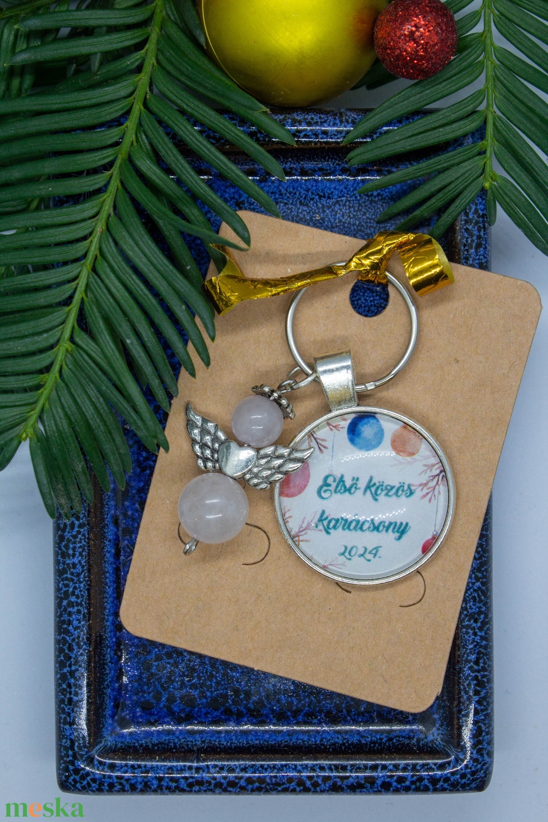 Első közös karácsony kulcstartó - táska & tok - kulcstartó & táskadísz - kulcstartó - Meska.hu
