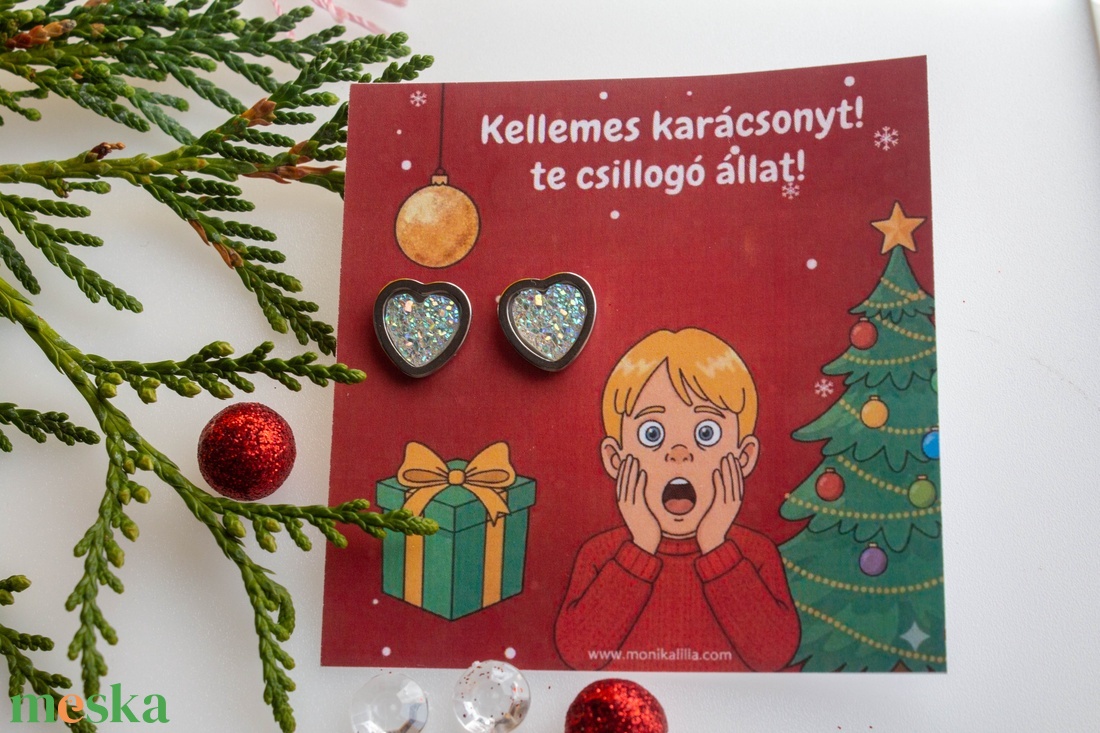 Boldog karácsonyt, Te csillogó állat! - ékszer - fülbevaló - pötty fülbevaló - Meska.hu Boldog karácsonyt, Te csillogó állat! - ékszer - fülbevaló - pötty fülbevaló - Meska.hu