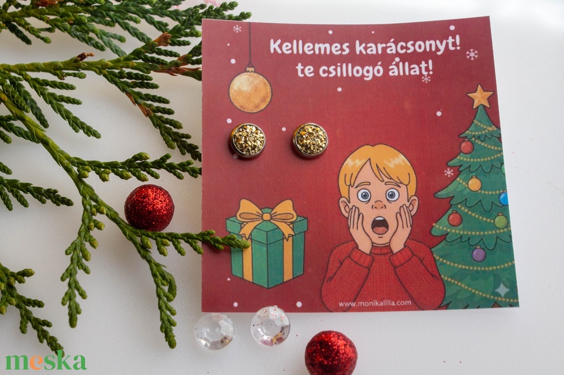 Boldog karácsonyt, Te csillogó állat! - ékszer - fülbevaló - pötty fülbevaló - Meska.hu Boldog karácsonyt, Te csillogó állat! - ékszer - fülbevaló - pötty fülbevaló - Meska.hu