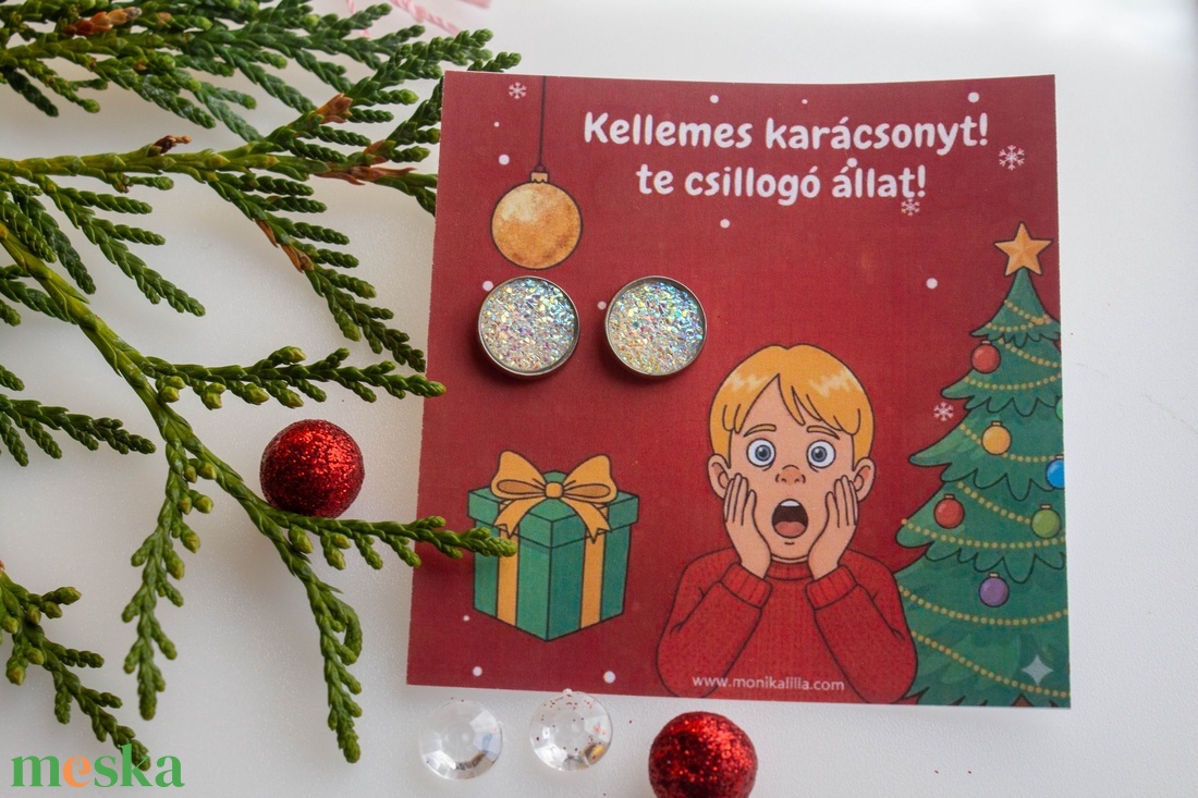 Boldog karácsonyt, Te csillogó állat! - ékszer - fülbevaló - pötty fülbevaló - Meska.hu Boldog karácsonyt, Te csillogó állat! - ékszer - fülbevaló - pötty fülbevaló - Meska.hu