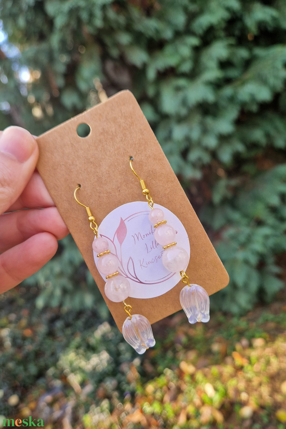Lélekvirág  - ékszer - fülbevaló - lógó fülbevaló - Meska.hu